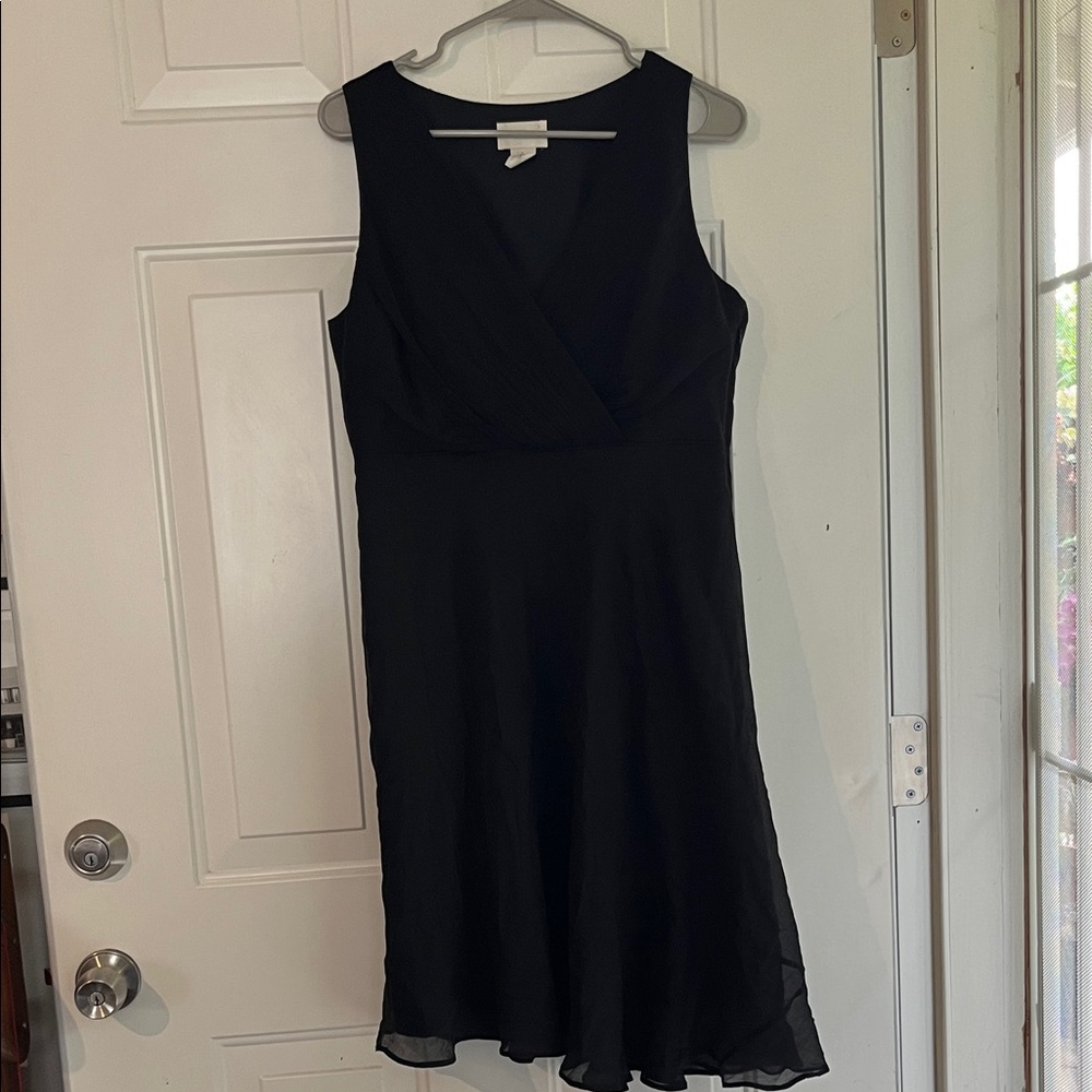 J. Crew Black Midi Dress